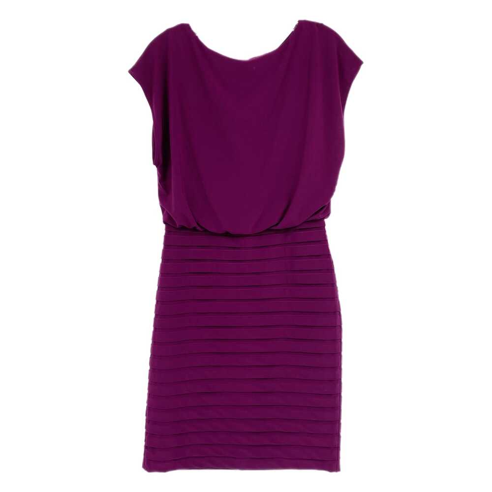 Adrianna Papell Purple Pleated Blouson Mini Dress | Size 2